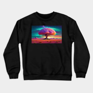 Synthwave tree Crewneck Sweatshirt